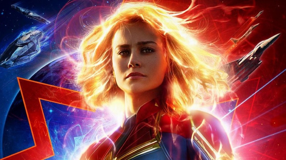 Captain Marvel glowing