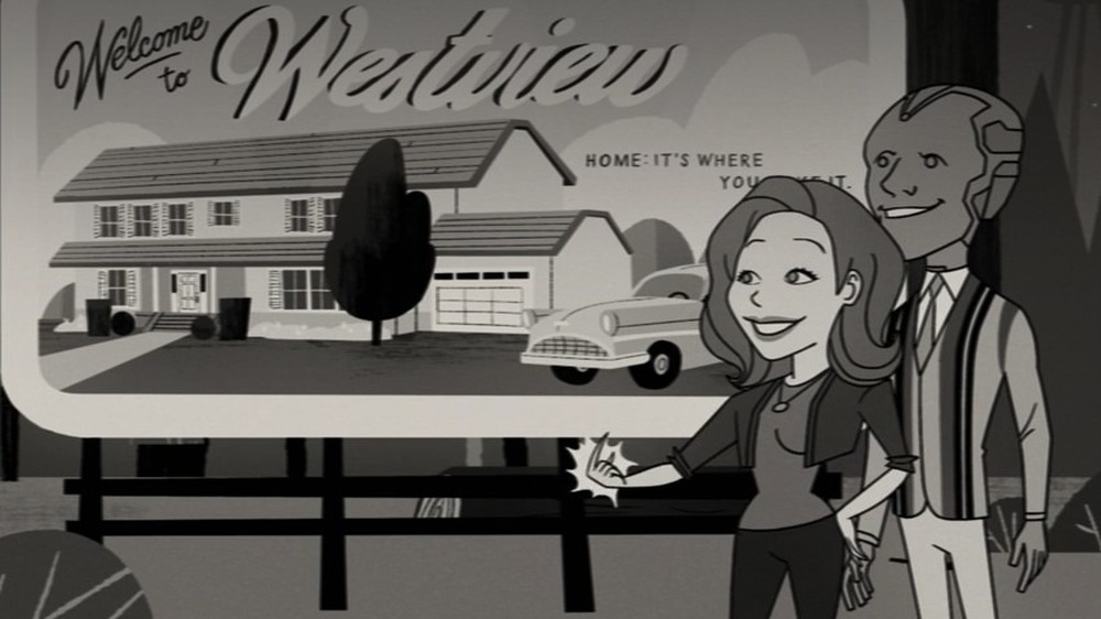 The Bewitched-esque intro of WandaVision episode 2