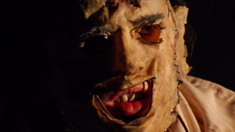 Leatherface looking grim