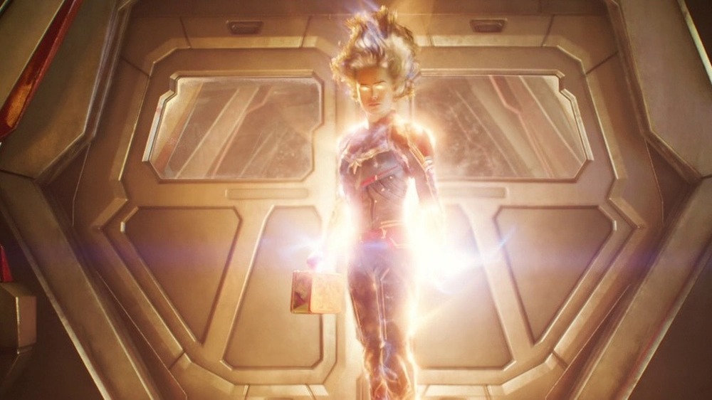 Captain Marvel glowing