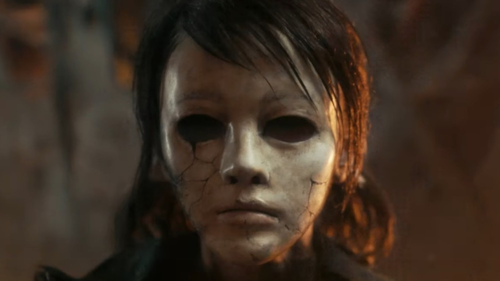 creepy girl in mask