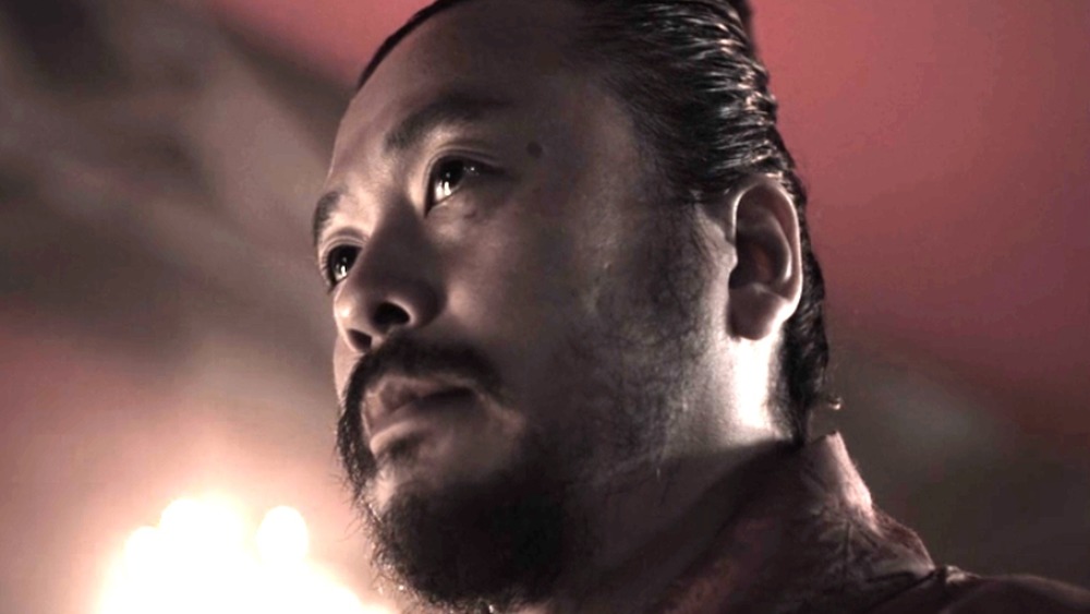 Samurai looking pensive