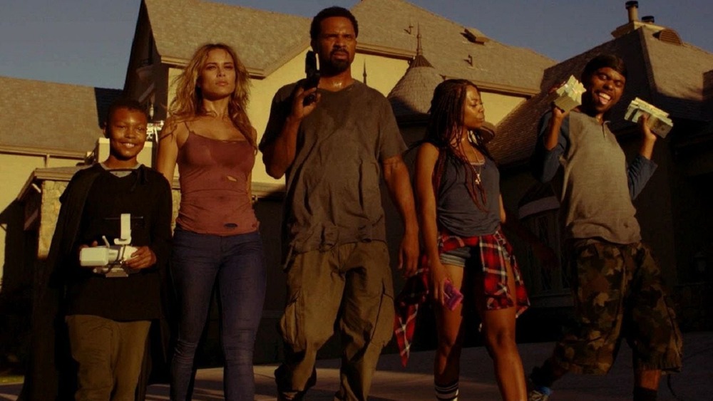 The Black family standing together