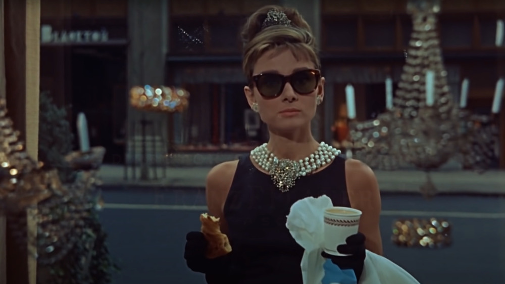 Audrey Hepburn has breakfast
