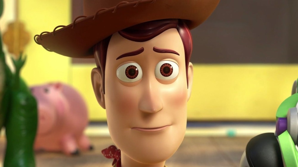 Woody watching Andy leave