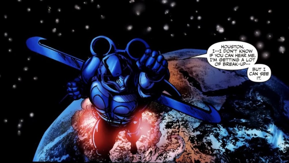 Tek-Knight in The Boys flies to asteroid