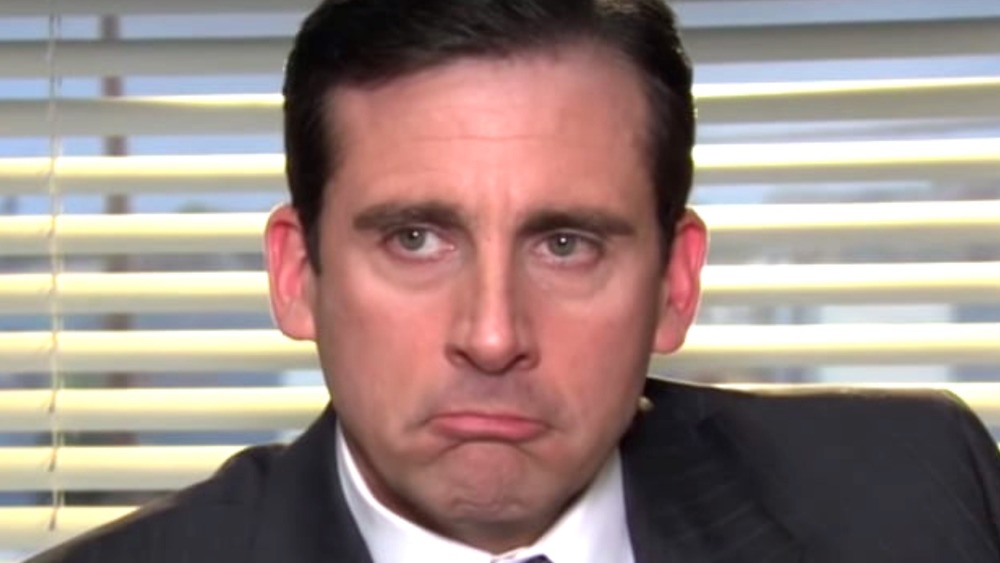 Michael Scott frowning