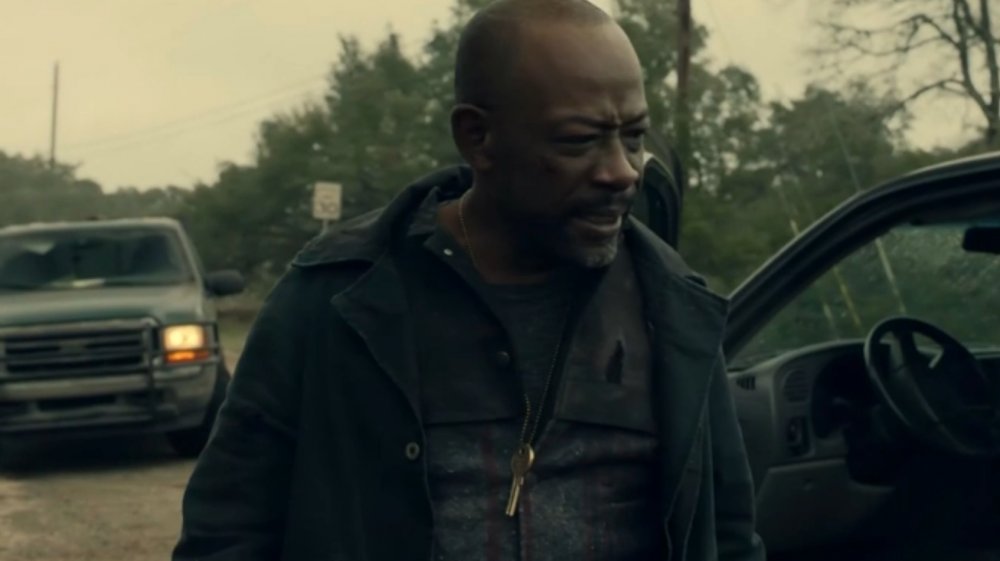Morgan wearing Emile's mystery key on Fear the Walking Dead