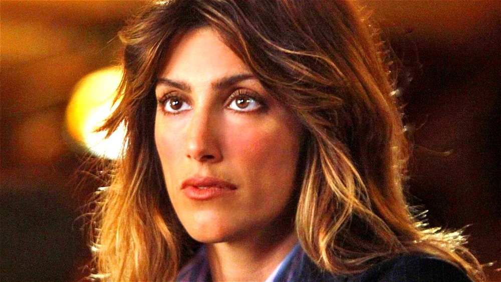Jennifer Esposito stares at someone on Blue Bloods