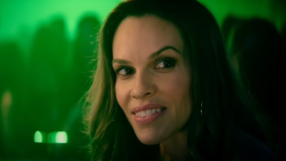 Hilary Swank arched eyebrow