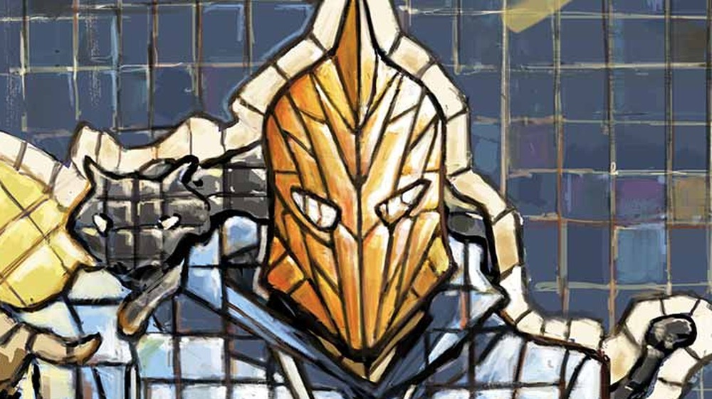 Dr. Fate mosaic with cat