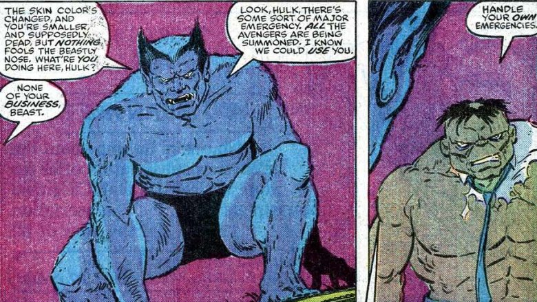 A Fera chantageando o Hulk em IncrÃ­vel Hulk # 350