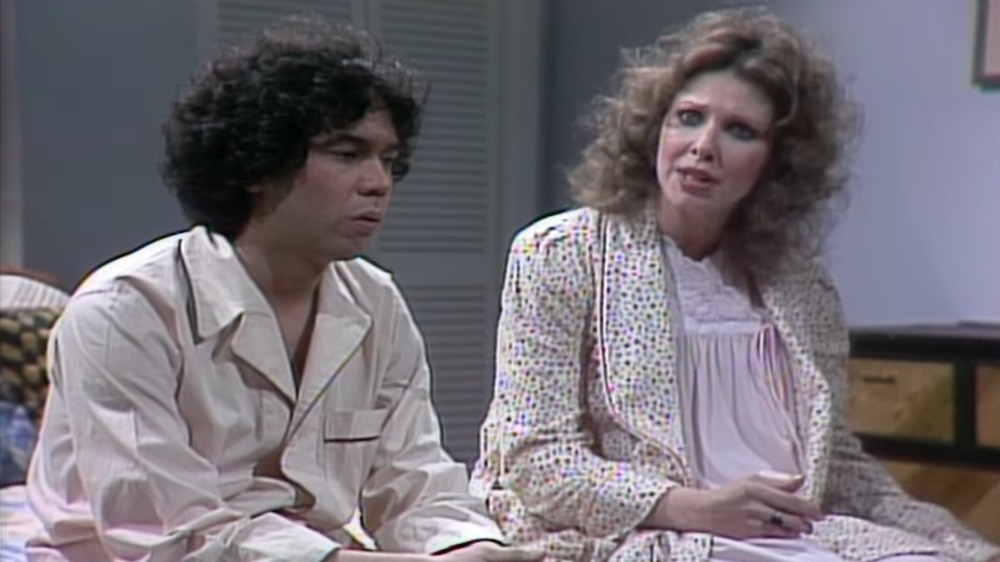 Gilbert Gottfried Ann Risley sitting SNL