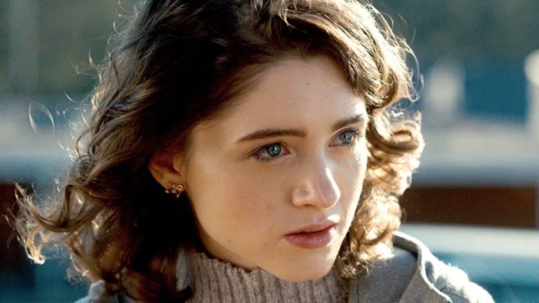 Natalia Dyer looking serious