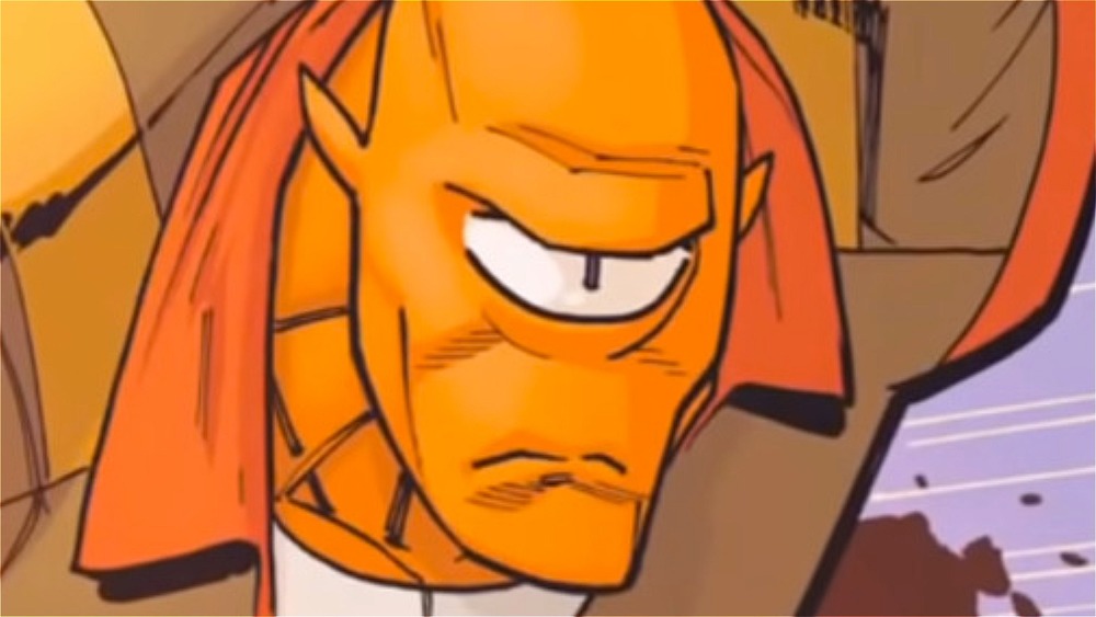 Allen punching comics panel