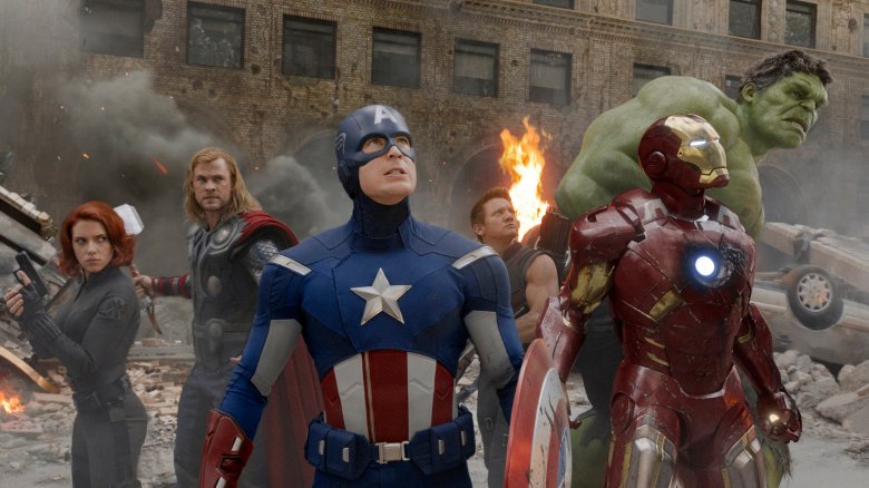 Avengers circled up