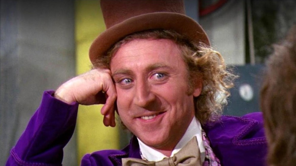 Gene Wilder with his head on his hand