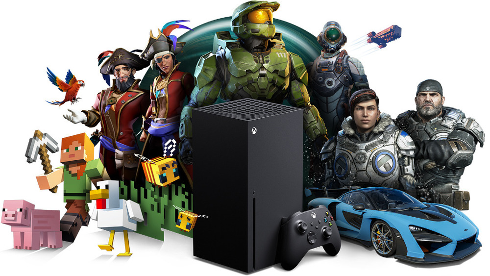 Xbox characters around Series X